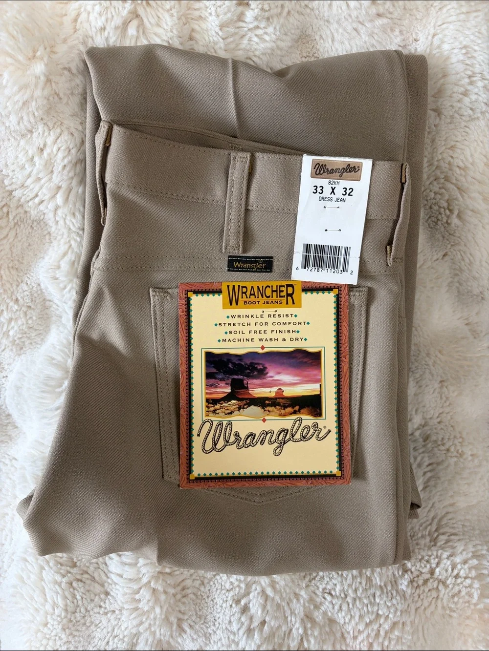 Wrangler Men’s Khaki Bootcut Jeans